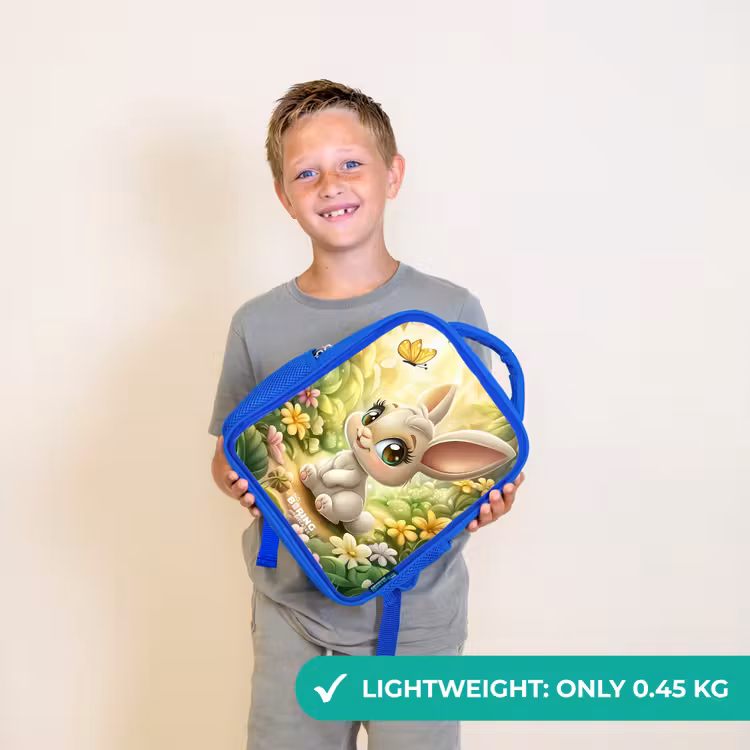 Kids backpack - Blue - Rabbit - Sunlight - Fairytale - Butterfly — 3