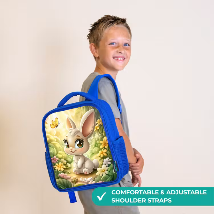 Kids backpack - Blue - Rabbit - Sunlight - Fairytale - Butterfly — 4