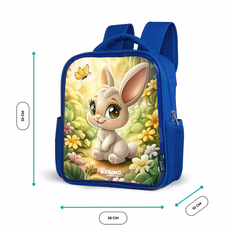 Kids backpack - Blue - Rabbit - Sunlight - Fairytale - Butterfly — 6