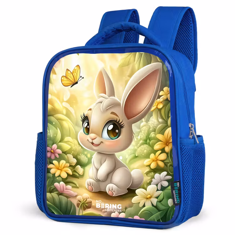 Kids backpack - Blue - Rabbit - Sunlight - Fairytale - Butterfly — 7