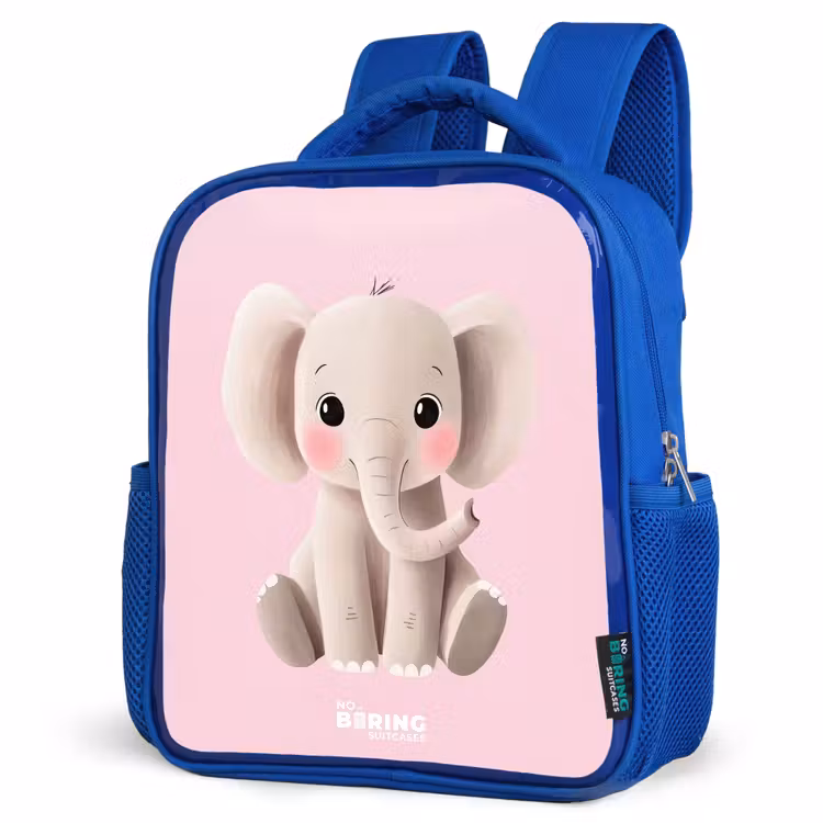 Kids backpack with name - Blue - Elephant - Baby - Blushes - Illustration — 7