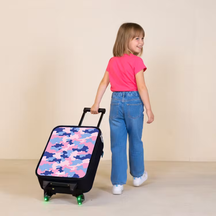 Children's suitcase - Camouflage - Pink - Blue — 2