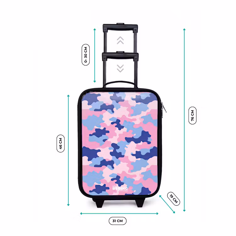 Children's suitcase - Camouflage - Pink - Blue — 3