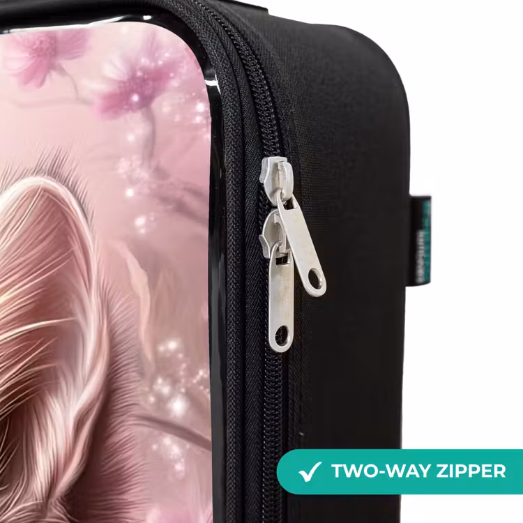 Children's suitcase - Cat - Purple - Butterflies - Flowers — 6