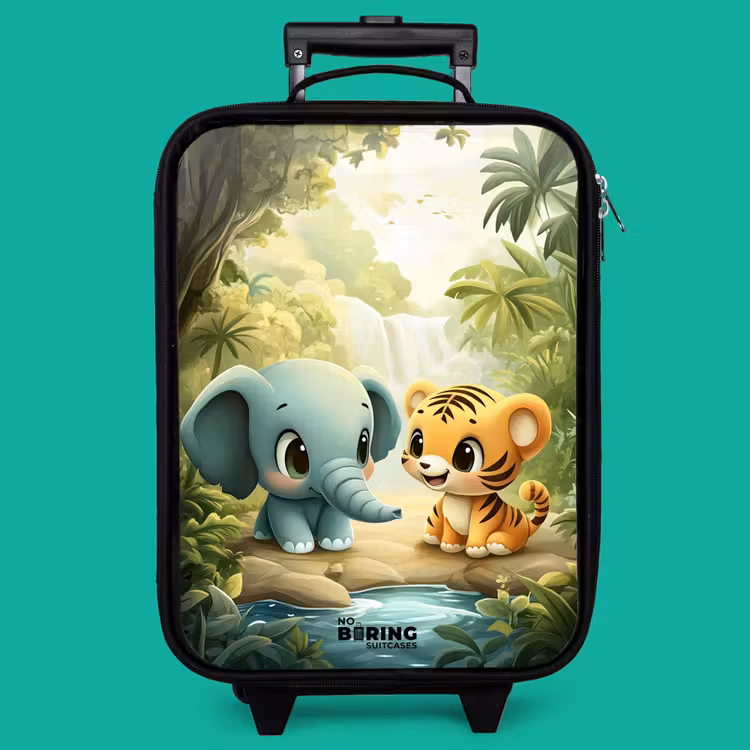 Children's suitcase - Elephant - Tiger - Forest - Jungle — 4
