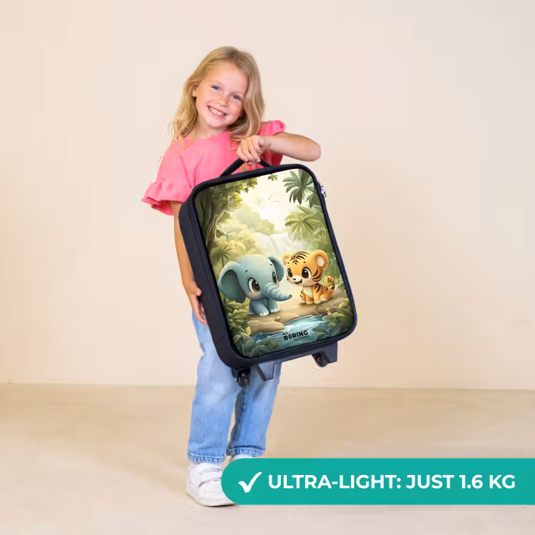 Children's suitcase - Elephant - Tiger - Forest - Jungle — 5