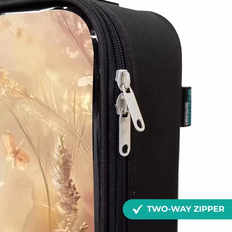 Children's suitcase - Flowers - Brown - Bunny - Butterfly — 6
