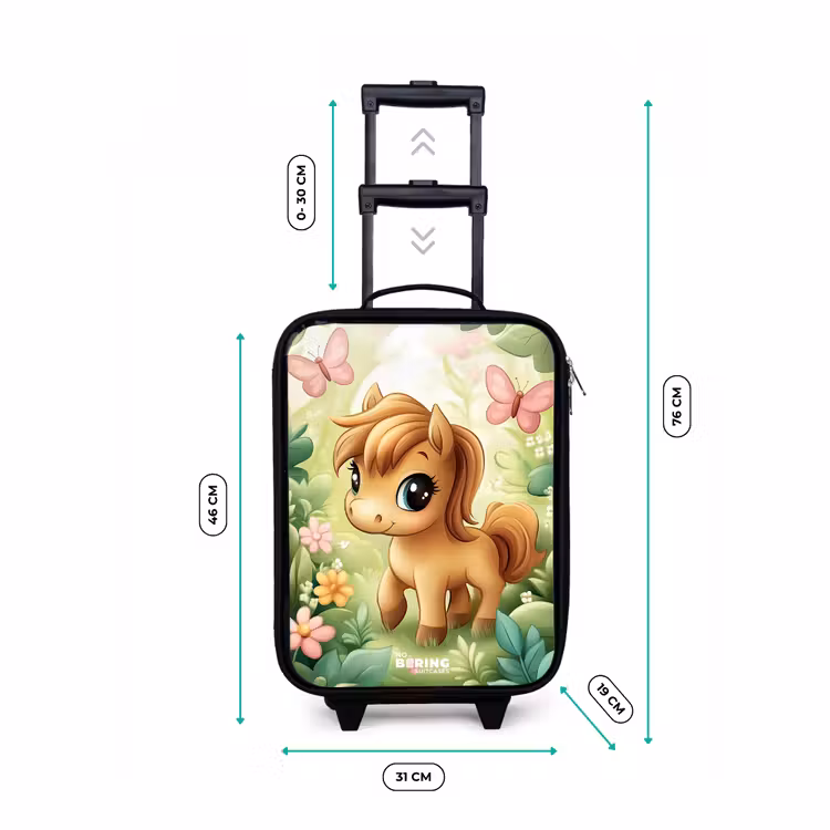 Children's suitcase - Horse - Flowers - Butterflies — 3