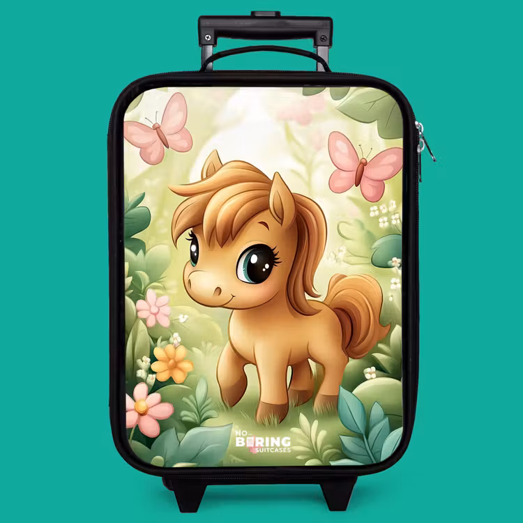 Children's suitcase - Horse - Flowers - Butterflies — 4