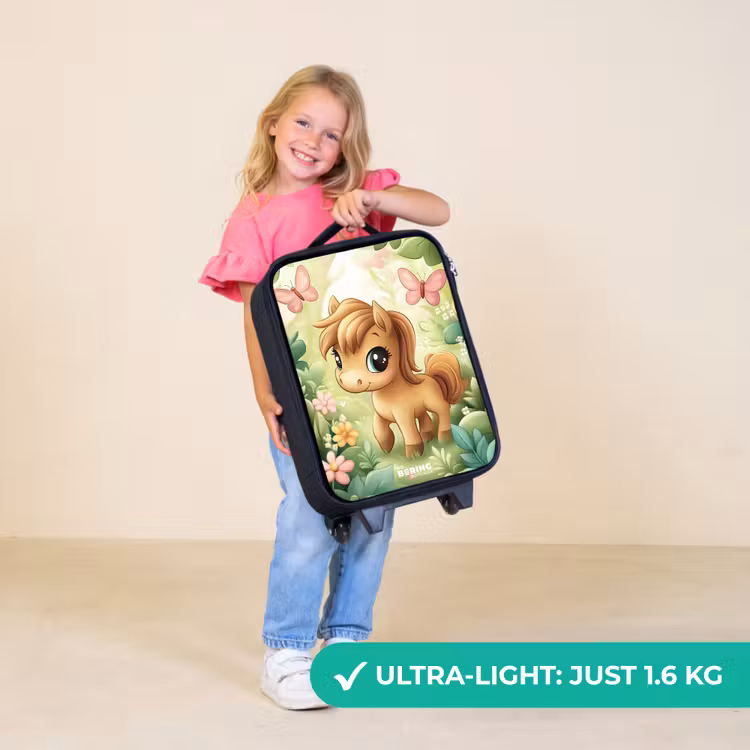 Children's suitcase - Horse - Flowers - Butterflies — 5
