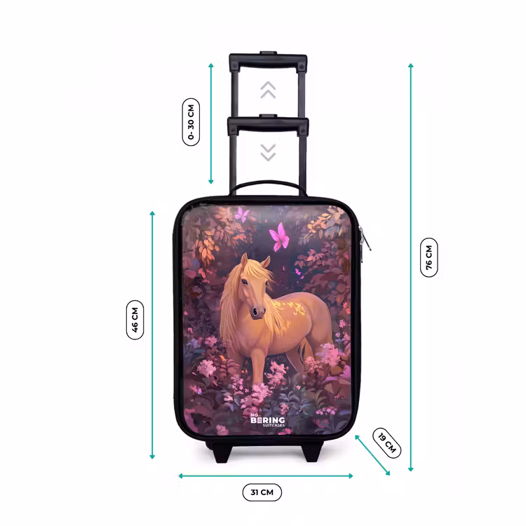 Children's suitcase - Horse - Flowers - Purple - Butterfly — 3