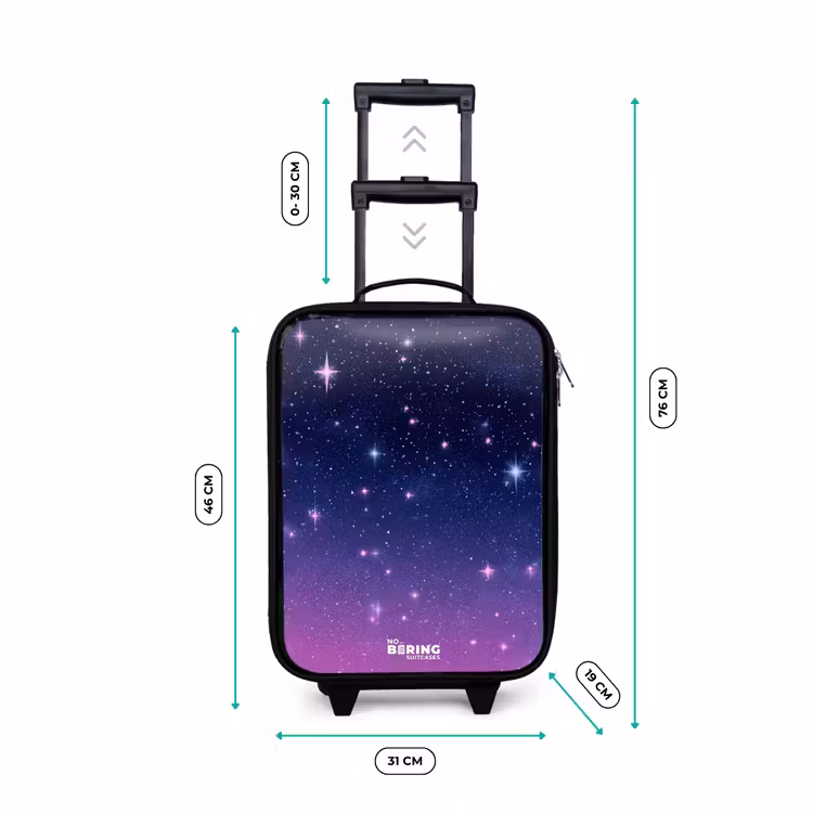 Children's suitcase - Stars - Galaxy - Blue - Pink — 3