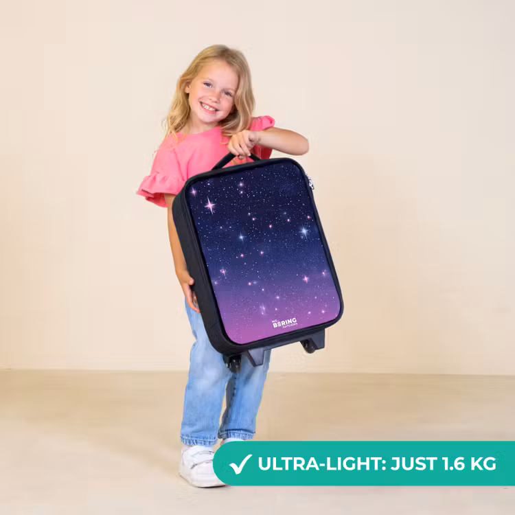 Children's suitcase - Stars - Galaxy - Blue - Pink — 5
