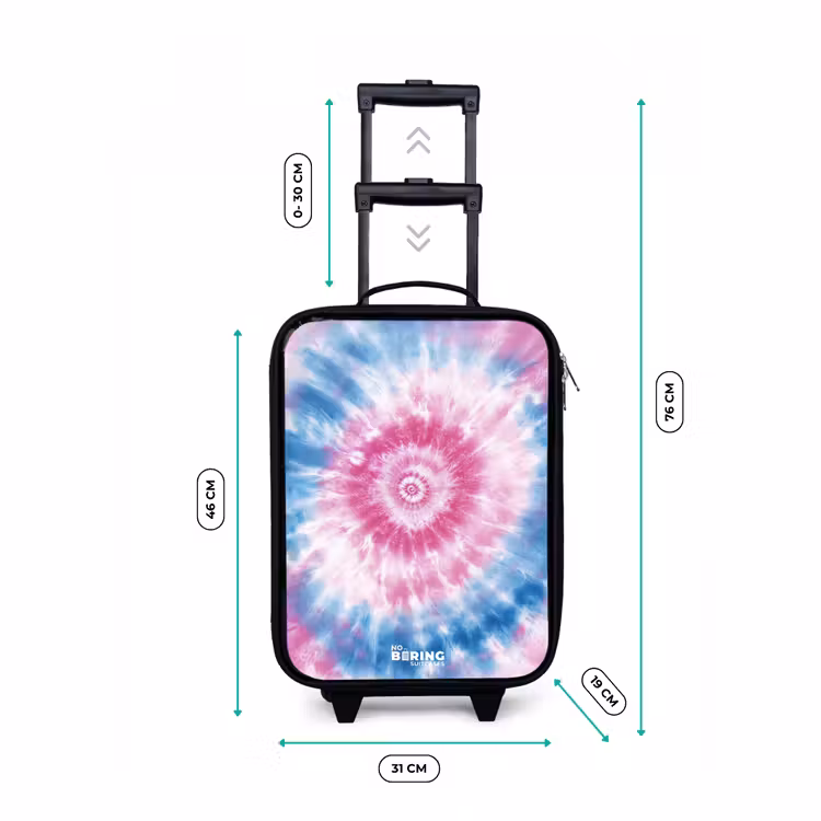 Children's suitcase - Tie dye - Abstract - Blue - Pink — 3