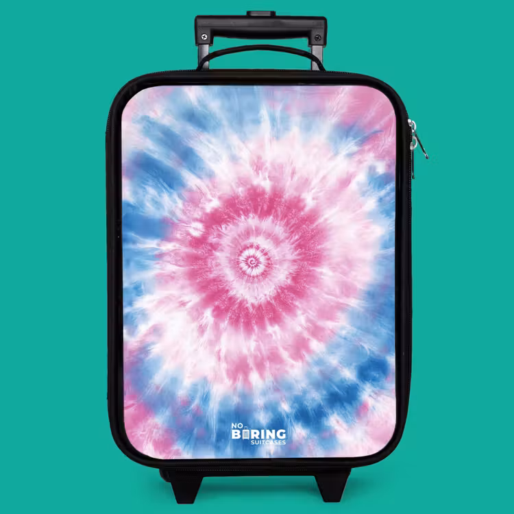 Children's suitcase - Tie dye - Abstract - Blue - Pink — 4