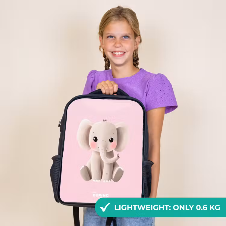 Kids backpack - Black - Elephant - Baby - Blushes - Illustration — 9