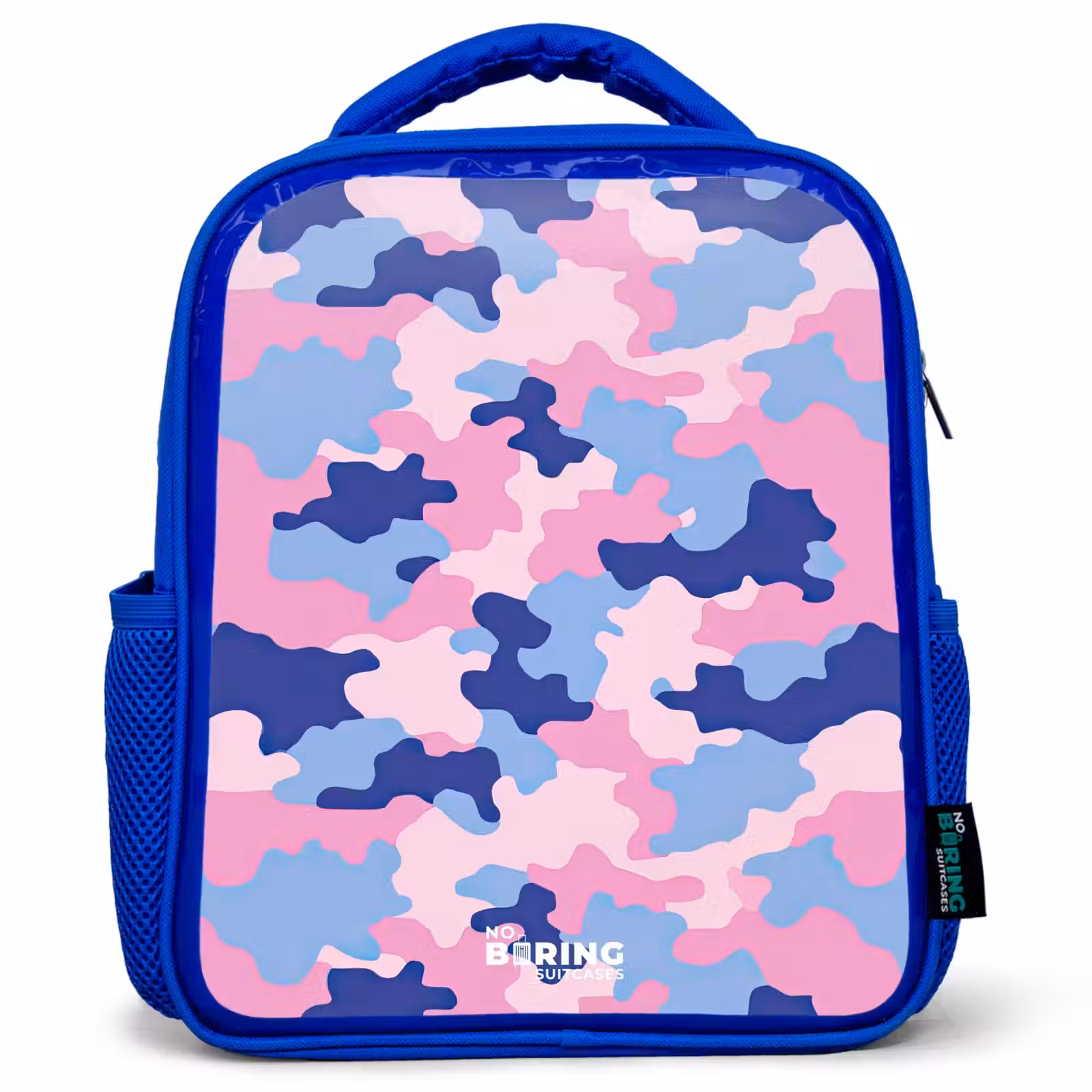 Kids backpack with name - Blue - Camouflage - Pink - Blue — 1