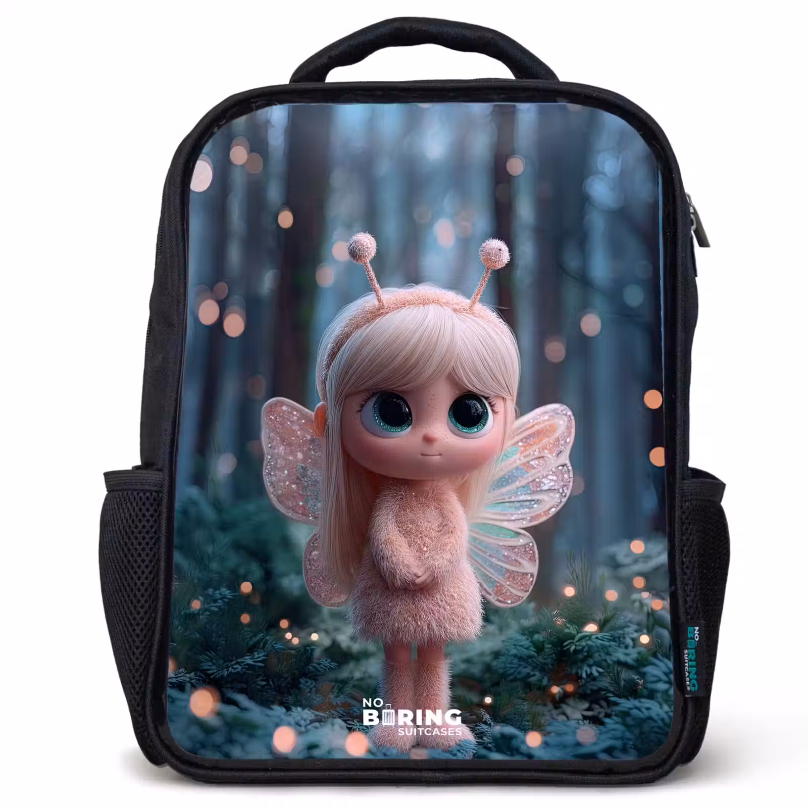 Kids backpack - Black - Fairy - Forest - Glitters — 1