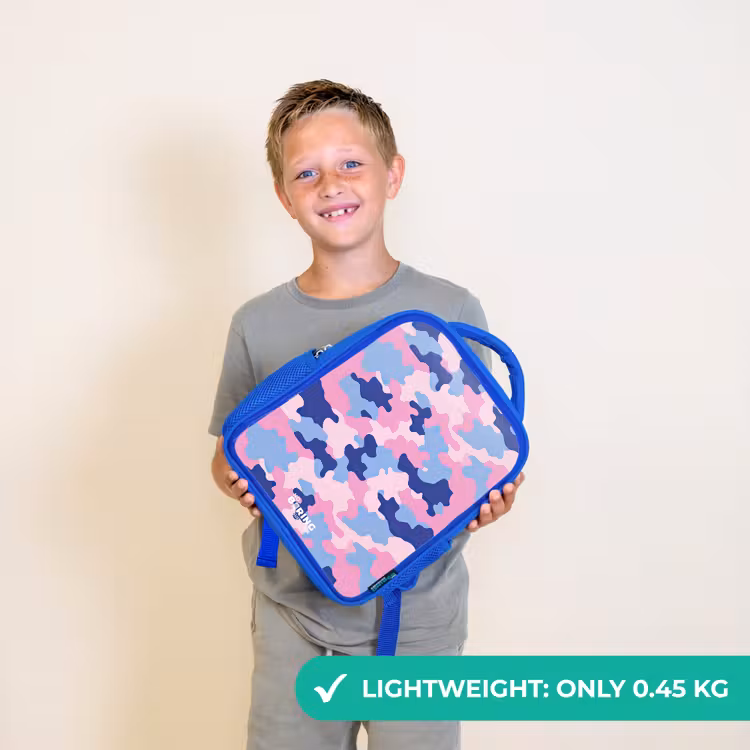 Kids backpack - Blue - Camouflage - Pink - Blue — 3