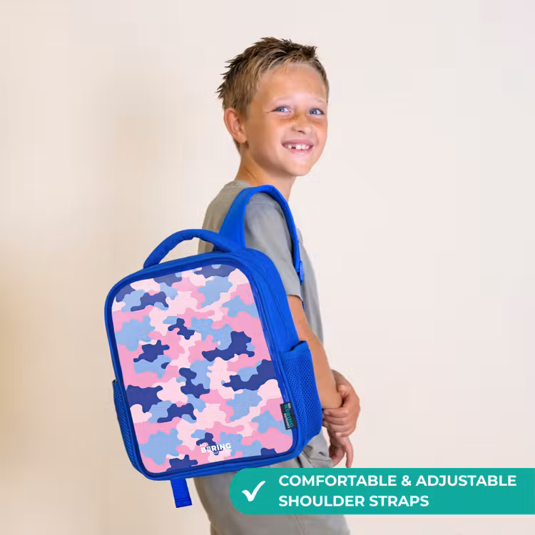 Kids backpack - Blue - Camouflage - Pink - Blue — 4