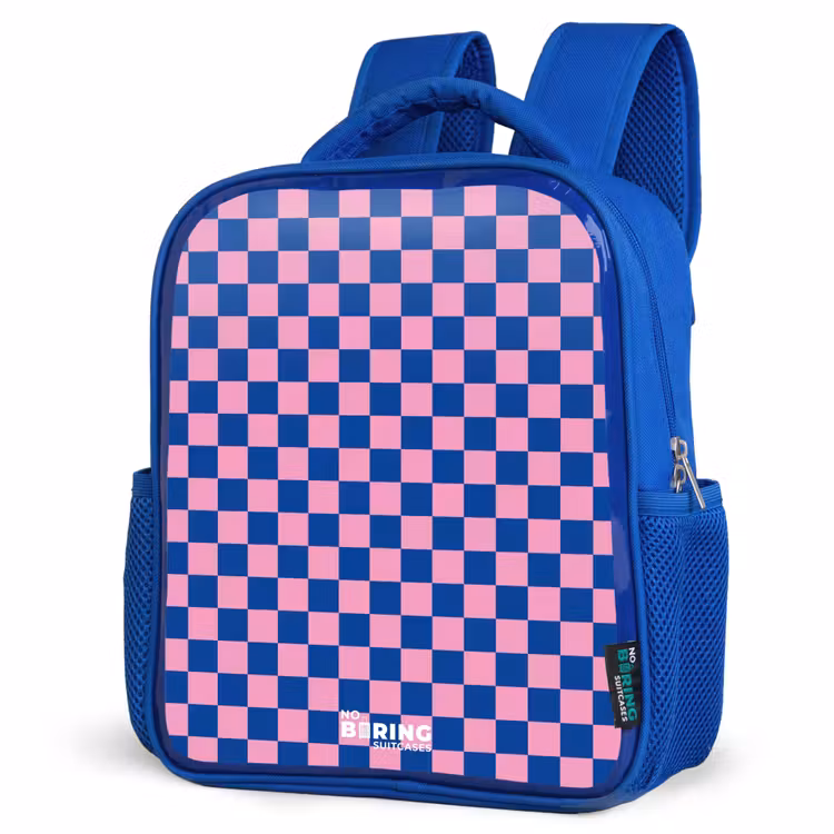 Kids backpack - Blue - Cubes - Blue - Pink — 7