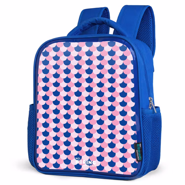 Kids backpack - Blue - Scales - Pattern - Blue - Pink — 7