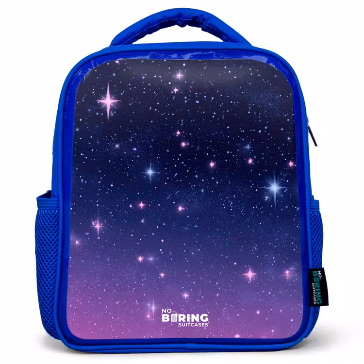 Kids backpack - Blue - Stars - Galaxy - Blue - Pink — 1