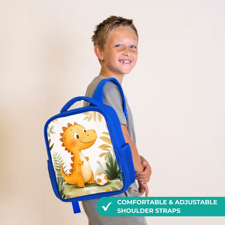 Kids backpack - Blue - Dino - Football - Orange — 4