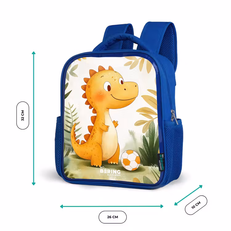 Kids backpack - Blue - Dino - Football - Orange — 6