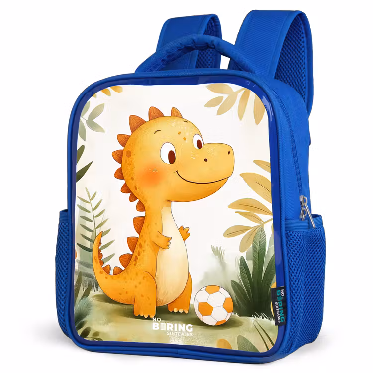 Kids backpack - Blue - Dino - Football - Orange — 7
