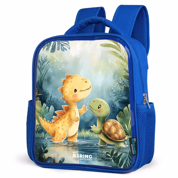 Kids backpack - Blue - Dino - Turtle - Jungle — 7