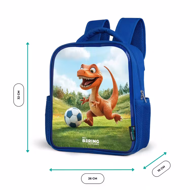 Kids backpack - Blue - Soccer - Dino - Sports — 6