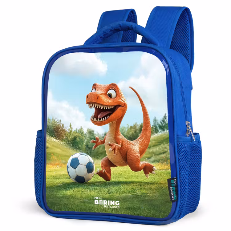 Kids backpack - Blue - Soccer - Dino - Sports — 7