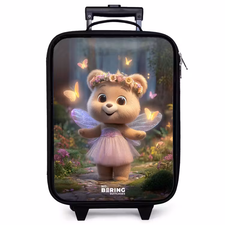 Children's suitcase - Bear - Butterflies - Forest - Fairy — 1