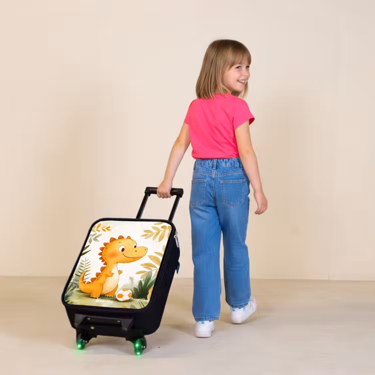Children's suitcase - Dino - Football - Orange — 2