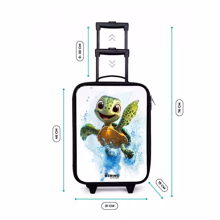 Children's suitcase - Turtle - Water - Green — 3