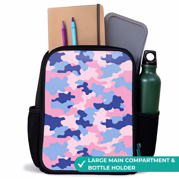 Kids backpack - Black - Camouflage - Pink - Blue — 10