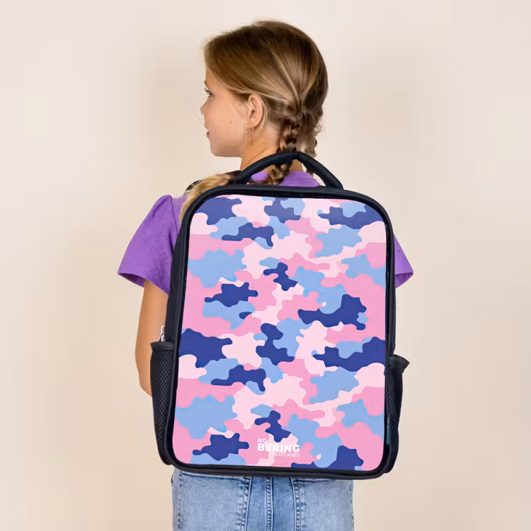 Kids backpack - Black - Camouflage - Pink - Blue — 4