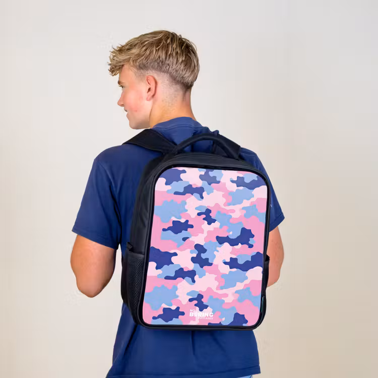 Kids backpack - Black - Camouflage - Pink - Blue — 5