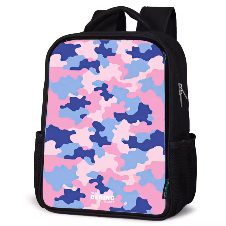 Kids backpack - Black - Camouflage - Pink - Blue — 6