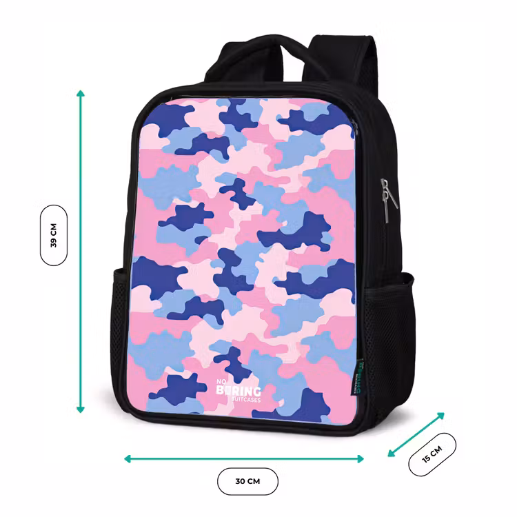 Kids backpack - Black - Camouflage - Pink - Blue — 8