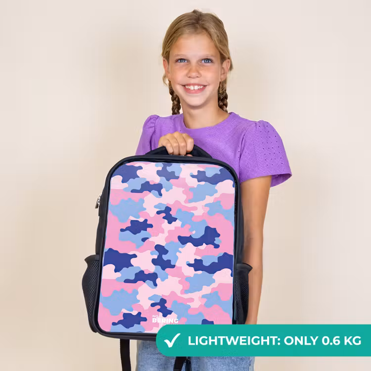 Kids backpack - Black - Camouflage - Pink - Blue — 9