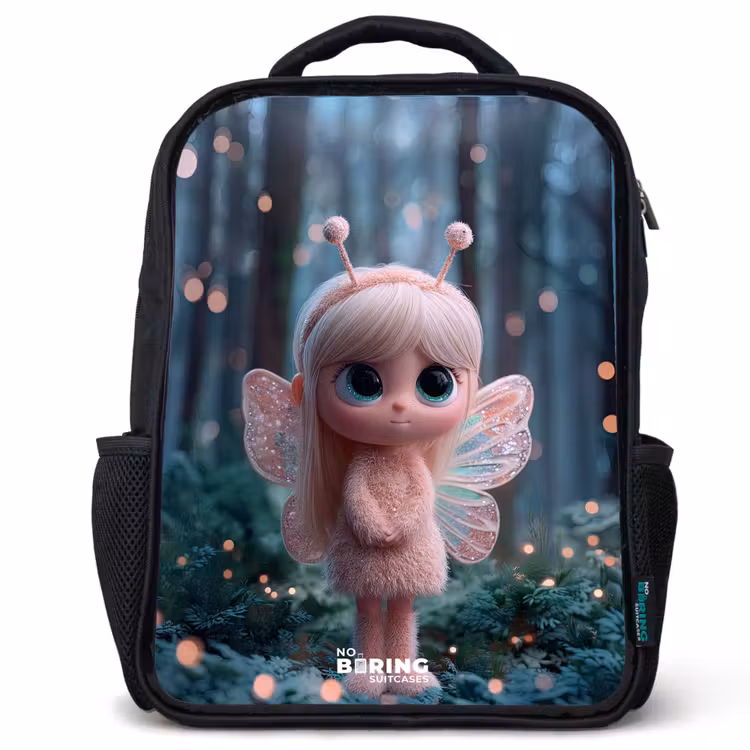 Kids backpack - Black - Fairy - Forest - Glitters — 1