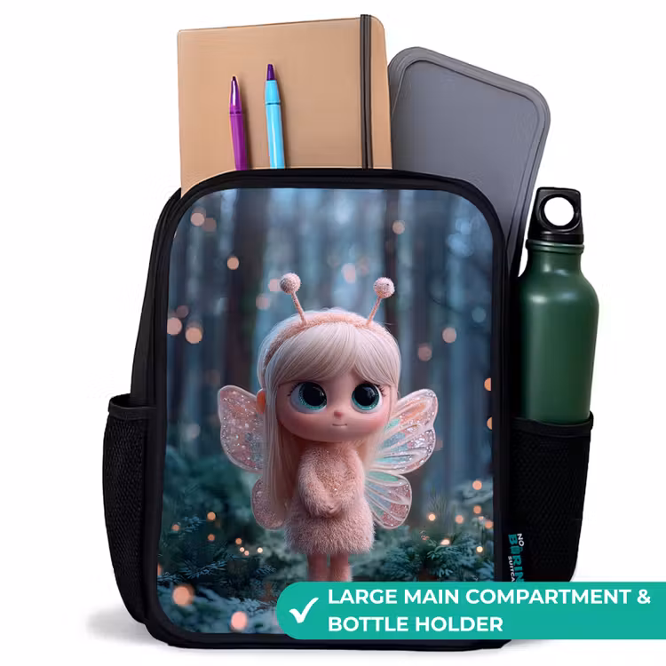Kids backpack - Black - Fairy - Forest - Glitters — 10