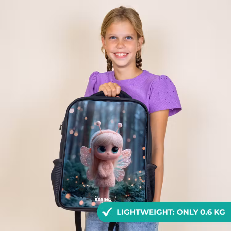 Kids backpack - Black - Fairy - Forest - Glitters — 9