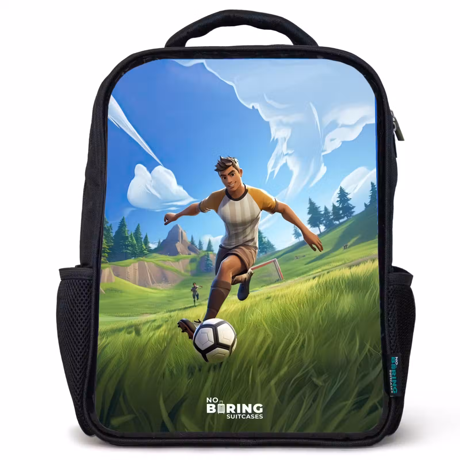 Kids backpack - Black - Soccer - Boy - Goal - Soccer jersey — 1