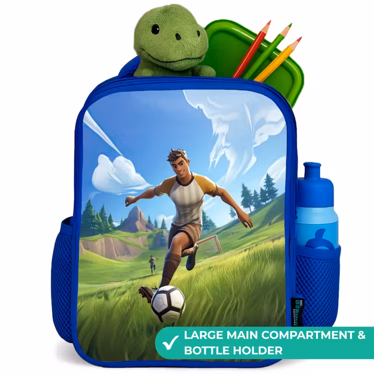 Kids backpack - Blue - Soccer - Boy - Goal - Soccer jersey — 5