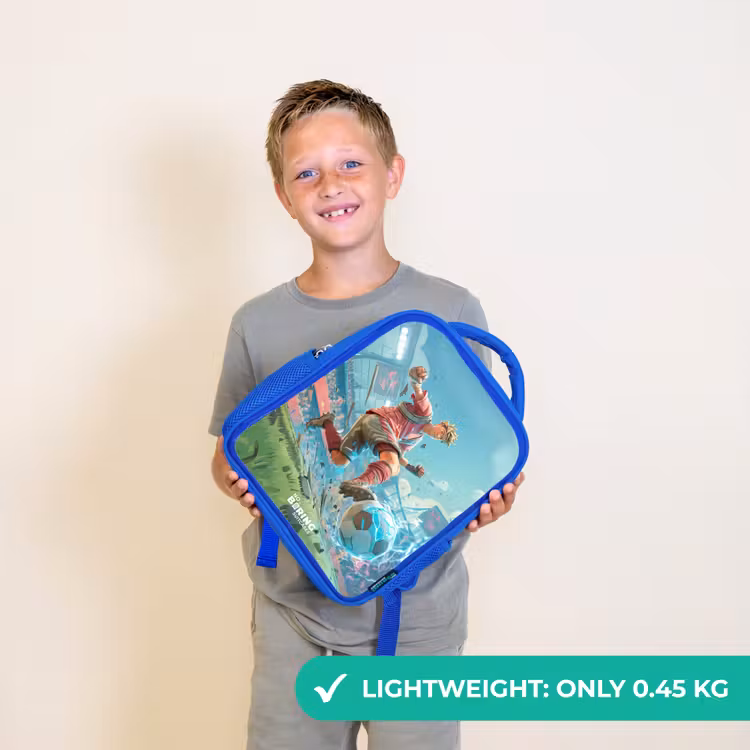 Kids backpack - Blue - Soccer - Boy - Stadium - Electric — 3