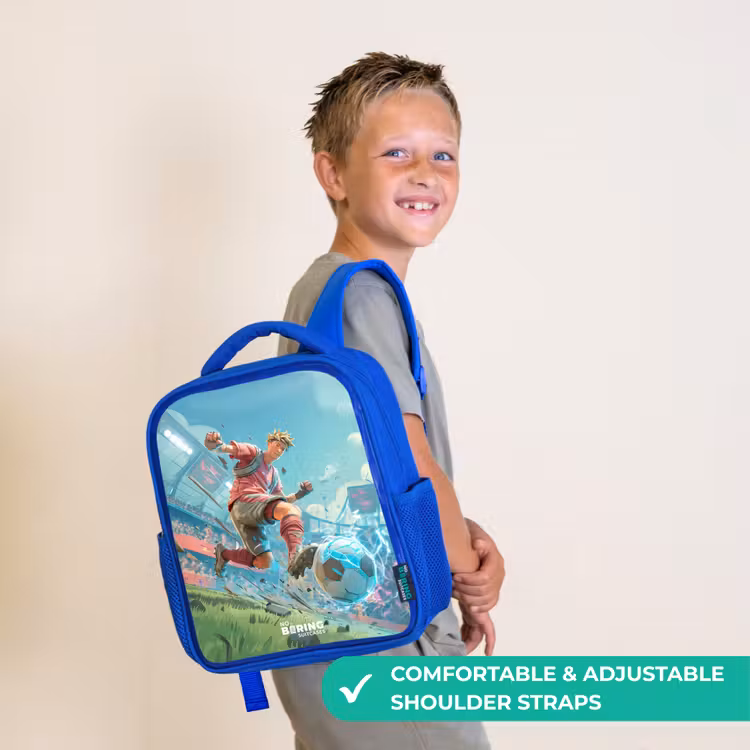 Kids backpack - Blue - Soccer - Boy - Stadium - Electric — 4