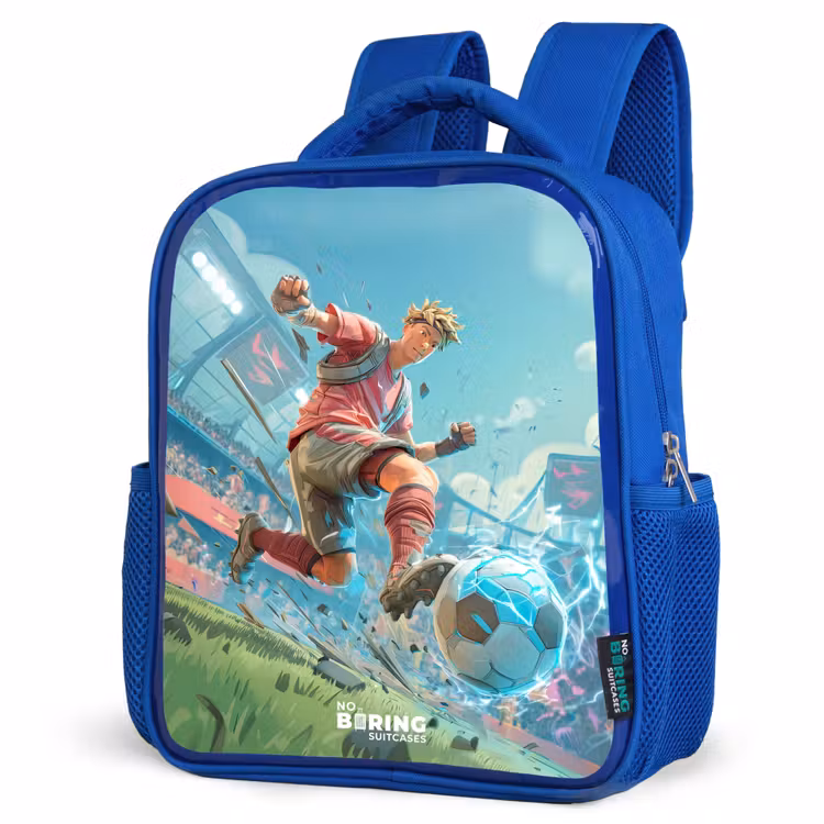 Kids backpack - Blue - Soccer - Boy - Stadium - Electric — 7